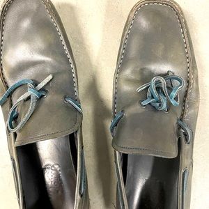 Used Ferragamo Blue Driving Shoes (US Size 12)
